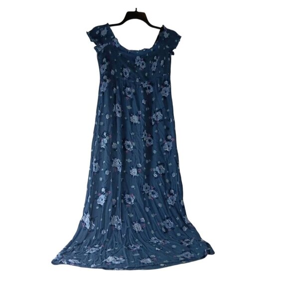 So  Women's Pullover Multicolor  Elastic Floral Maxi Dress size XLARGE - Picture 1 of 10